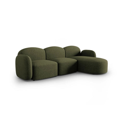Blair 4-Sitzer Ecksofa Rechts, mit Bezug aus Chenille (Leg10) in Green Melange, 274x167 cm – Bild 4