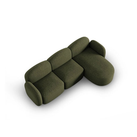 Blair 4-Sitzer Ecksofa Rechts, mit Bezug aus Chenille (Leg10) in Green Melange, 274x167 cm – Bild 6