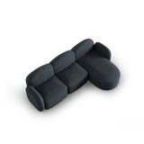 Blair 4-Sitzer Ecksofa Rechts, mit Bezug aus Chenille (Leg13) in Blue Melange, 274x167 cm – Bild 6