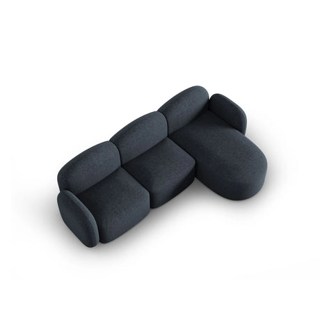 Blair 4-Sitzer Ecksofa Rechts, mit Bezug aus Chenille (Leg13) in Blue Melange, 274x167 cm – Bild 6