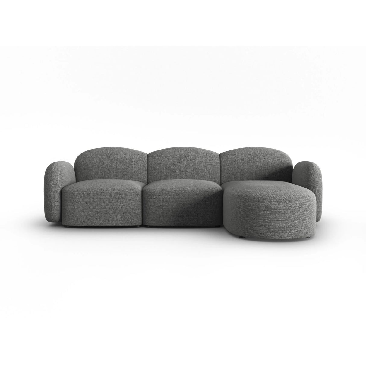 Blair 4-Sitzer Ecksofa Rechts, mit Bezug aus Chenille (Leg18) in Dark Grey Melange, 274x167 cm – Bild 1