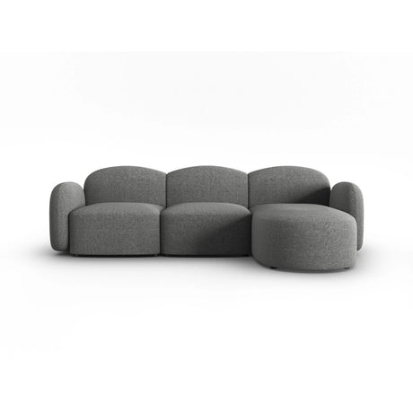 Blair 4-Sitzer Ecksofa Rechts, mit Bezug aus Chenille (Leg18) in Dark Grey Melange, 274x167 cm – Bild 1
