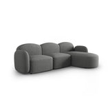 Blair 4-Sitzer Ecksofa Rechts, mit Bezug aus Chenille (Leg18) in Dark Grey Melange, 274x167 cm – Bild 4