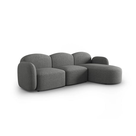 Blair 4-Sitzer Ecksofa Rechts, mit Bezug aus Chenille (Leg18) in Dark Grey Melange, 274x167 cm – Bild 4
