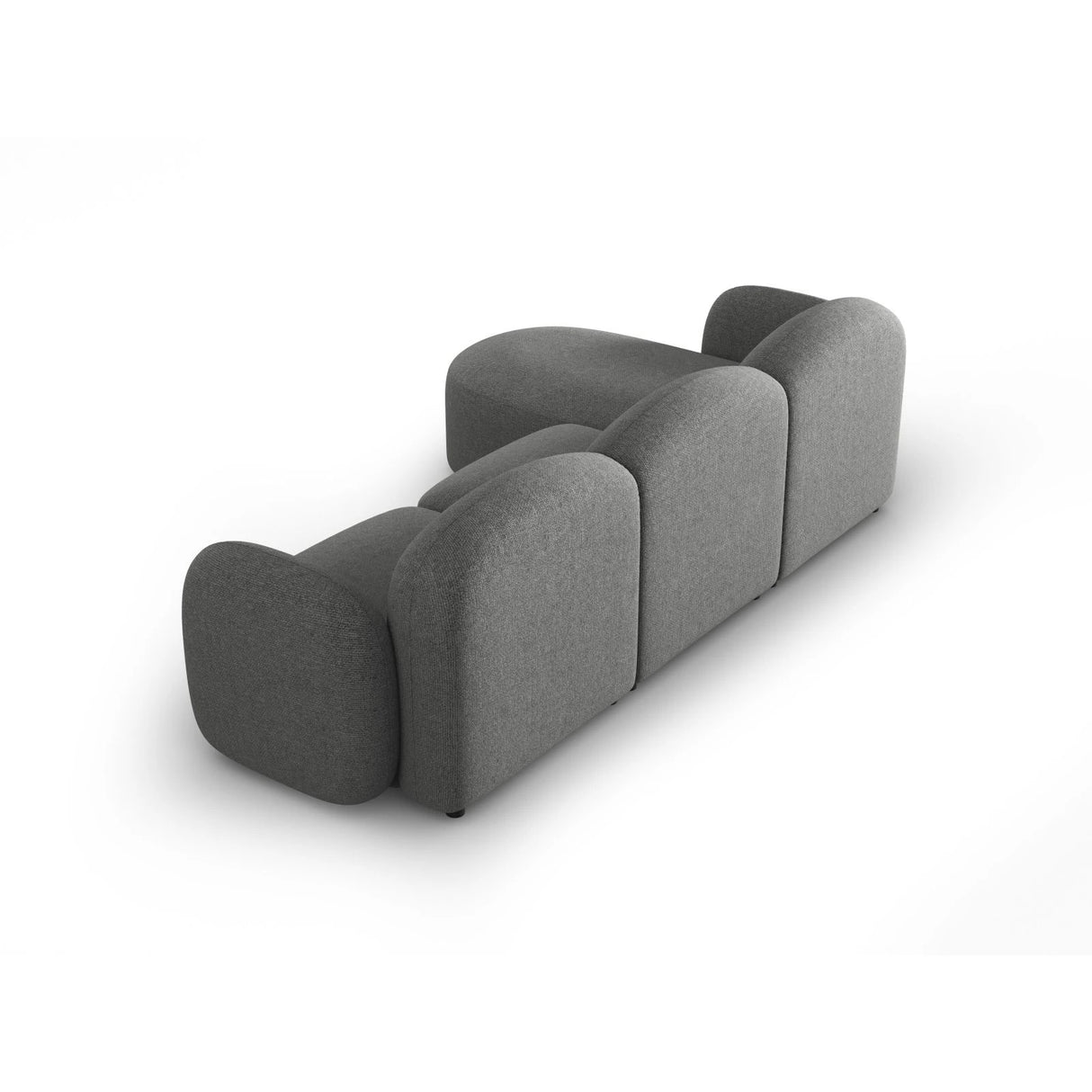 Blair 4-Sitzer Ecksofa Rechts, mit Bezug aus Chenille (Leg18) in Dark Grey Melange, 274x167 cm – Bild 5