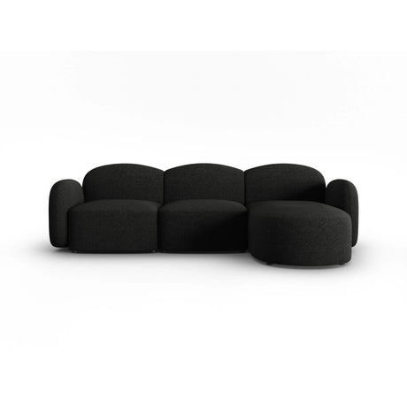 Blair 4-Sitzer Ecksofa Rechts, mit Bezug aus Chenille (Leg19) in Black Melange, 274x167 cm – Bild 1