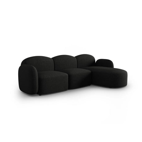 Blair 4-Sitzer Ecksofa Rechts, mit Bezug aus Chenille (Leg19) in Black Melange, 274x167 cm – Bild 4