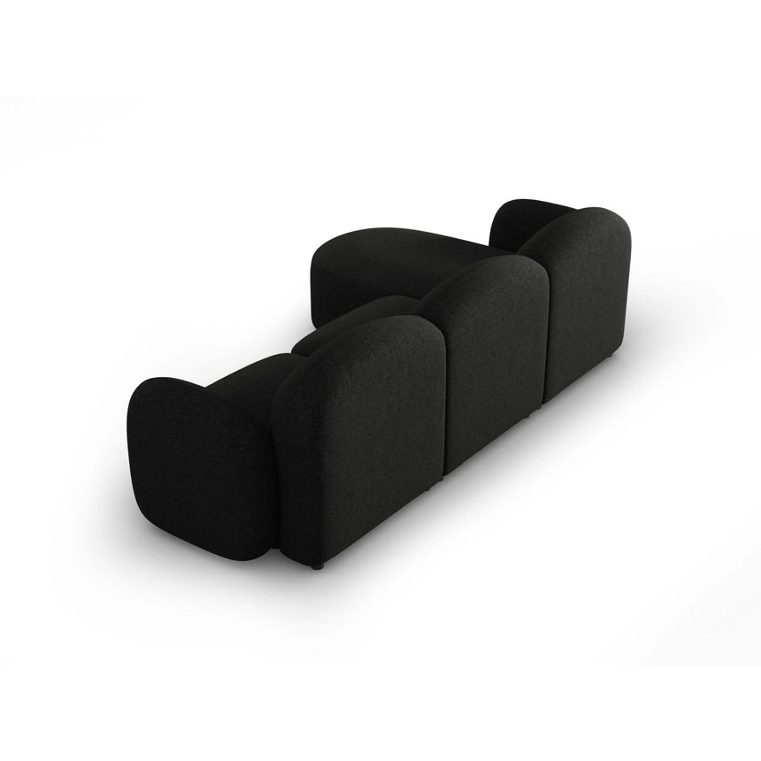Blair 4-Sitzer Ecksofa Rechts, mit Bezug aus Chenille (Leg19) in Black Melange, 274x167 cm – Bild 5