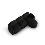 Blair 4-Sitzer Ecksofa Rechts, mit Bezug aus Chenille (Leg19) in Black Melange, 274x167 cm – Bild 6