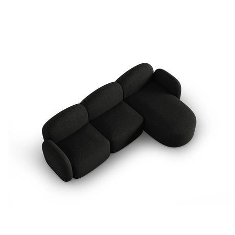 Blair 4-Sitzer Ecksofa Rechts, mit Bezug aus Chenille (Leg19) in Black Melange, 274x167 cm – Bild 6