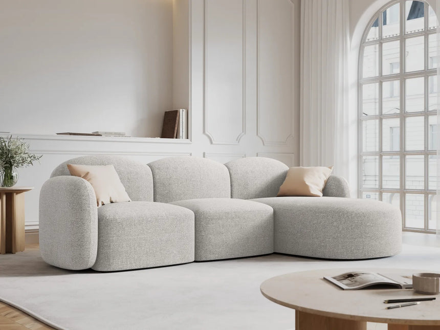 Blair 4-Sitzer Ecksofa Rechts, mit Bezug aus Chenille (Leg20) in Silver Melange, 274x167 cm – Bild 2