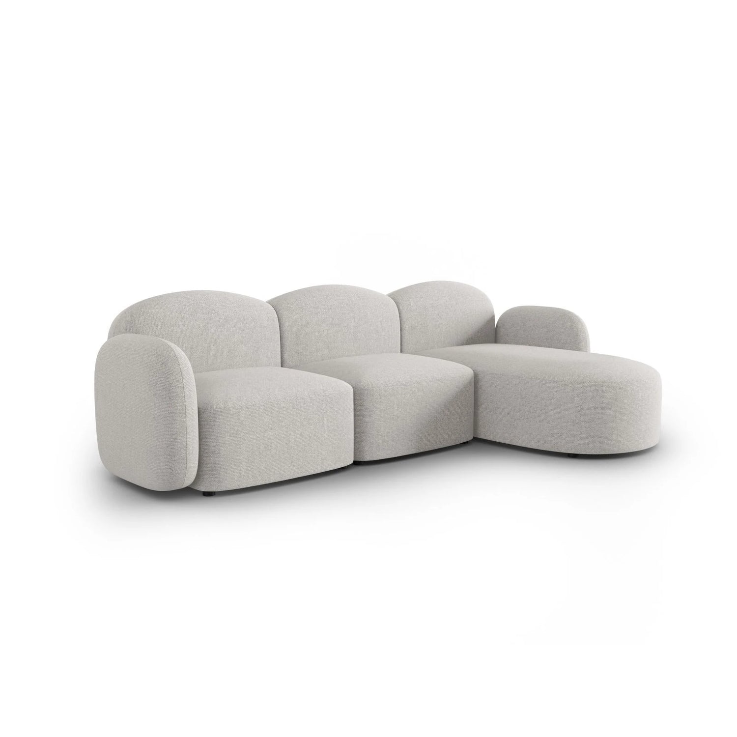 Blair 4-Sitzer Ecksofa Rechts, mit Bezug aus Chenille (Leg20) in Silver Melange, 274x167 cm – Bild 4