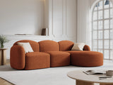 Blair 4-Sitzer Ecksofa Rechts, mit Bezug aus Chenille (Leg6) in Terracotta Melange, 274x167 cm – Bild 2