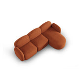 Blair 4-Sitzer Ecksofa Rechts, mit Bezug aus Chenille (Leg6) in Terracotta Melange, 274x167 cm – Bild 6