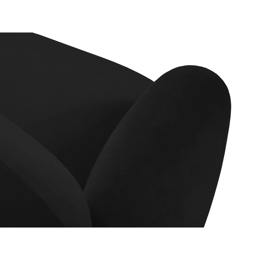 Blair 4-Sitzer Ecksofa Rechts, mit Bezug aus Samt (CasBla) in Schwarz, 274x167 cm – Bild 5