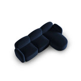 Blair 4-Sitzer Ecksofa Rechts, mit Bezug aus Samt (CasDeBl) in Königsblau, 274x167 cm – Bild 4