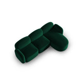 Blair 4-Sitzer Ecksofa Rechts, mit Bezug aus Samt (CasDeGr) in Flaschengrün, 274x167 cm – Bild 4