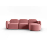 Blair 4-Sitzer Ecksofa Rechts, mit Bezug aus Samt (CasSal) in Salmon, 274x167 cm – Bild 1