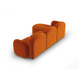 Blair 4-Sitzer Ecksofa Rechts, mit Bezug aus Samt (CasTerr) in Terrakotta, 274x167 cm – Bild 3
