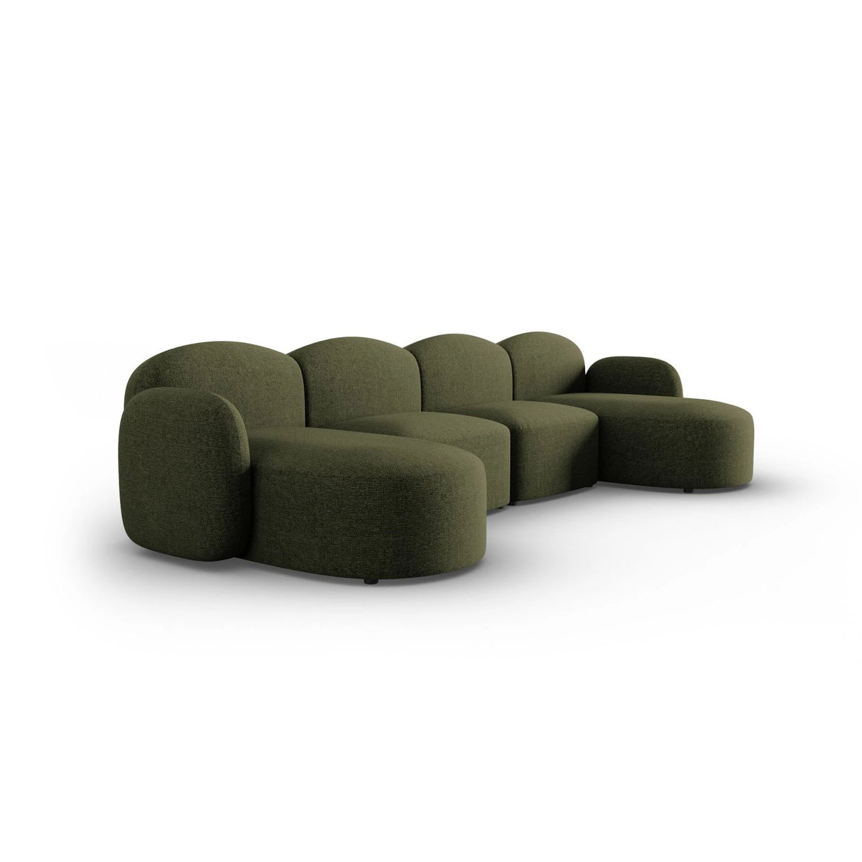 Blair 6-Sitzer Panorama-Sofa mit Bezug aus Chenille (Leg10) in Green Melange, 354x167 cm – Bild 4