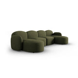 Blair 6-Sitzer Panorama-Sofa mit Bezug aus Chenille (Leg10) in Green Melange, 354x167 cm – Bild 4