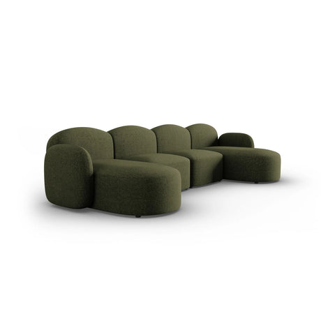 Blair 6-Sitzer Panorama-Sofa mit Bezug aus Chenille (Leg10) in Green Melange, 354x167 cm – Bild 4