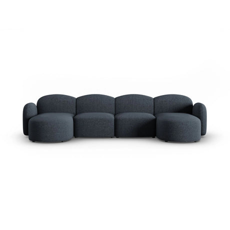 Blair 6-Sitzer Panorama-Sofa mit Bezug aus Chenille (Leg13) in Blue Melange, 354x167 cm – Bild 1