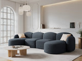 Blair 6-Sitzer Panorama-Sofa mit Bezug aus Chenille (Leg13) in Blue Melange, 354x167 cm – Bild 2