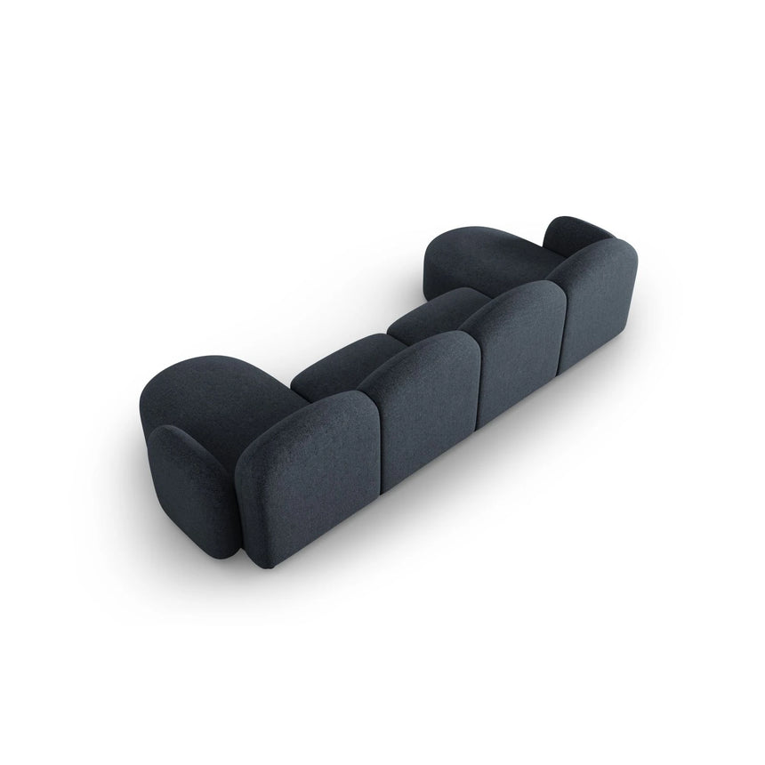 Blair 6-Sitzer Panorama-Sofa mit Bezug aus Chenille (Leg13) in Blue Melange, 354x167 cm – Bild 5