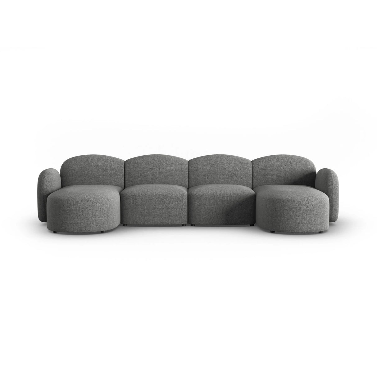Blair 6-Sitzer Panorama-Sofa mit Bezug aus Chenille (Leg18) in Dark Grey Melange, 354x167 cm – Bild 1