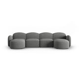 Blair 6-Sitzer Panorama-Sofa mit Bezug aus Chenille (Leg18) in Dark Grey Melange, 354x167 cm – Bild 1