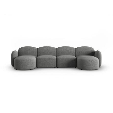 Blair 6-Sitzer Panorama-Sofa mit Bezug aus Chenille (Leg18) in Dark Grey Melange, 354x167 cm – Bild 1