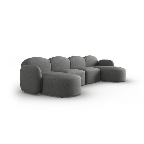 Blair 6-Sitzer Panorama-Sofa mit Bezug aus Chenille (Leg18) in Dark Grey Melange, 354x167 cm – Bild 4