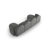 Blair 6-Sitzer Panorama-Sofa mit Bezug aus Chenille (Leg18) in Dark Grey Melange, 354x167 cm – Bild 5