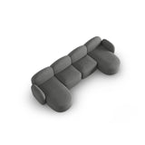 Blair 6-Sitzer Panorama-Sofa mit Bezug aus Chenille (Leg18) in Dark Grey Melange, 354x167 cm – Bild 6