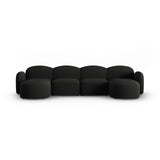 Blair 6-Sitzer Panorama-Sofa mit Bezug aus Chenille (Leg19) in Black Melange, 354x167 cm – Bild 1