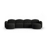 Blair 6-Sitzer Panorama-Sofa mit Bezug aus Chenille (Leg19) in Black Melange, 354x167 cm – Bild 1