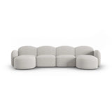 Blair 6-Sitzer Panorama-Sofa mit Bezug aus Chenille (Leg20) in Silver Melange, 354x167 cm – Bild 1