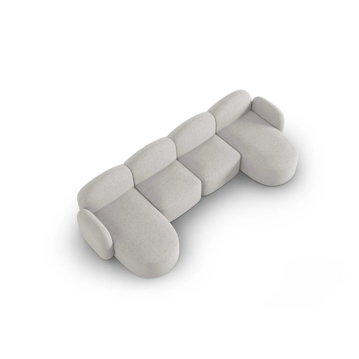 Blair 6-Sitzer Panorama-Sofa mit Bezug aus Chenille (Leg20) in Silver Melange, 354x167 cm – Bild 6