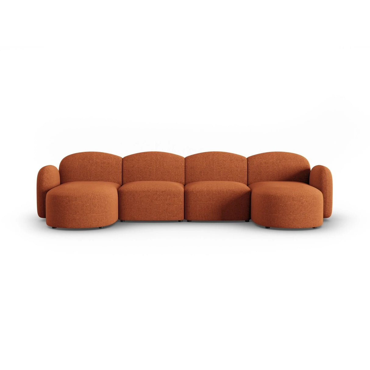 Blair 6-Sitzer Panorama-Sofa mit Bezug aus Chenille (Leg6) in Terracotta Melange, 354x167 cm – Bild 1