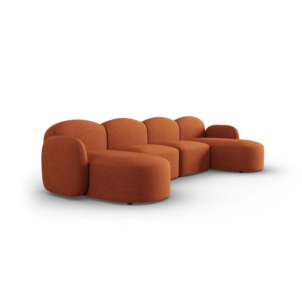 Blair 6-Sitzer Panorama-Sofa mit Bezug aus Chenille (Leg6) in Terracotta Melange, 354x167 cm – Bild 4