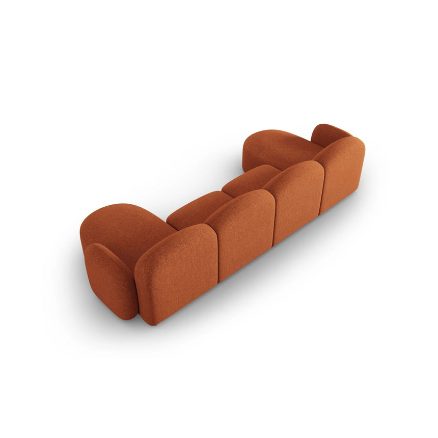 Blair 6-Sitzer Panorama-Sofa mit Bezug aus Chenille (Leg6) in Terracotta Melange, 354x167 cm – Bild 5