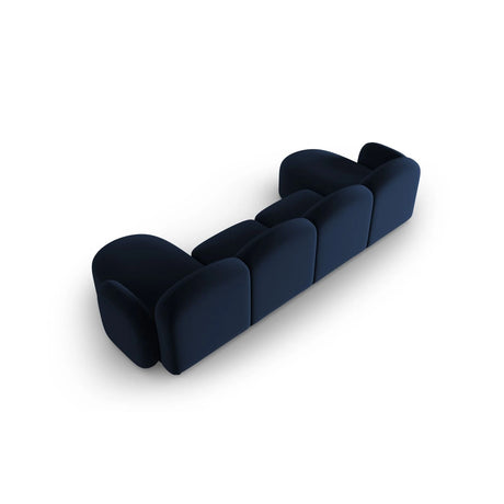 Blair 6-Sitzer Panorama-Sofa mit Bezug aus Samt (CasDeBl) in Königsblau, 354x167 cm – Bild 3