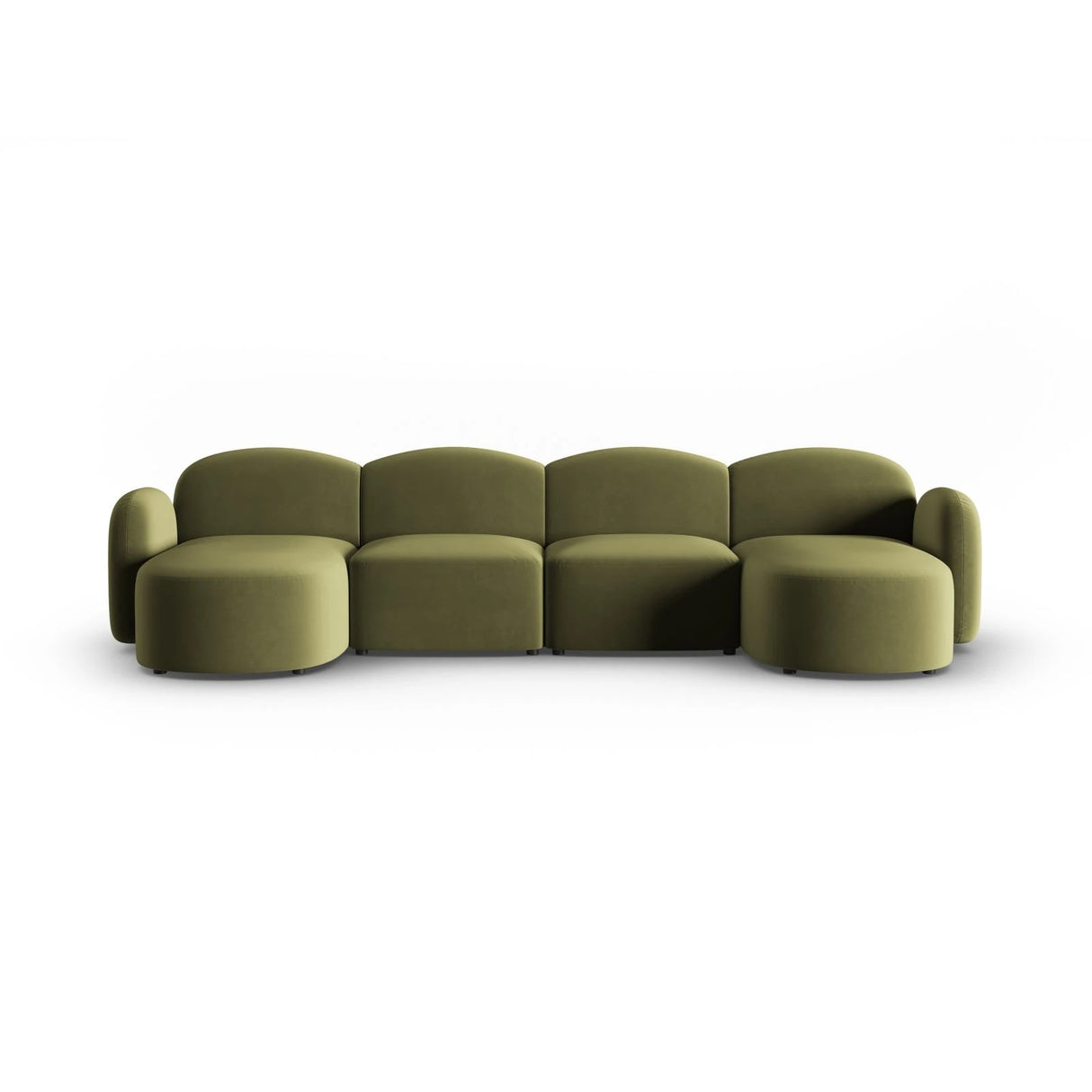 Blair 6-Sitzer Panorama-Sofa mit Bezug aus Samt (CasFor) in Light Green, 354x167 cm – Bild 1