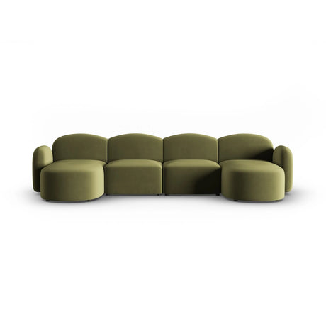 Blair 6-Sitzer Panorama-Sofa mit Bezug aus Samt (CasFor) in Light Green, 354x167 cm – Bild 1