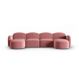 Blair 6-Sitzer Panorama-Sofa mit Bezug aus Samt (CasSal) in Salmon, 354x167 cm – Bild 1
