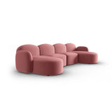 Blair 6-Sitzer Panorama-Sofa mit Bezug aus Samt (CasSal) in Salmon, 354x167 cm – Bild 2