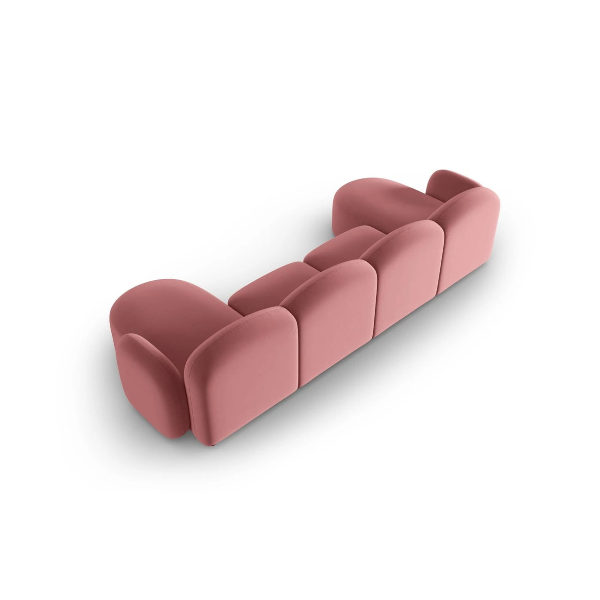 Blair 6-Sitzer Panorama-Sofa mit Bezug aus Samt (CasSal) in Salmon, 354x167 cm – Bild 3