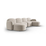 Blair 6-Sitzer Panorama-Sofa mit Bezug aus Samt (CasSan) in Ecru, 354x167 cm – Bild 2