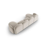 Blair 6-Sitzer Panorama-Sofa mit Bezug aus Samt (CasSan) in Ecru, 354x167 cm – Bild 3